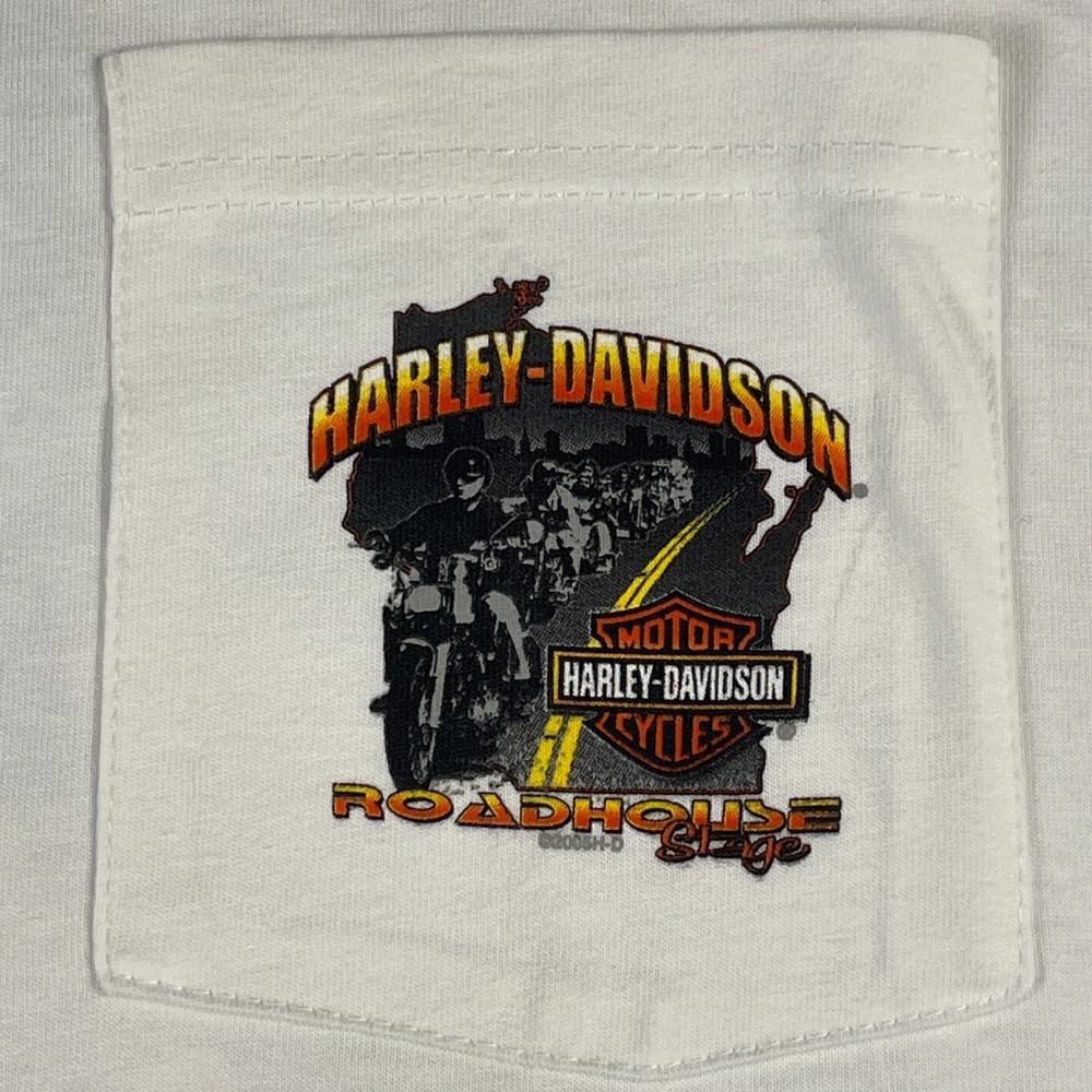 VTG Harley Davidson Mens Shirt XL White Roadhouse Stage 2005 Summerfest USA NWT - Picture 7 of 12